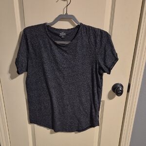 Hollister Charcoal V-Neck Short Sleeve Tee